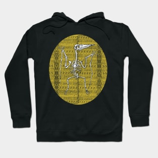 Pterodactyl fossil in Hawaiian Pattern Hoodie